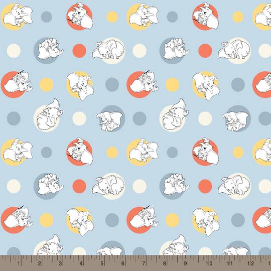 Disney® Classics Dumbo Light Blue Polka Dot Cotton Fabric